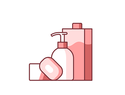 Hygiene 044/100 design hand soap icon illustration minimal refill sanitizer shadow soap vector