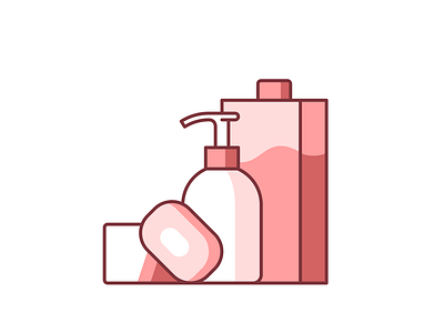 Hygiene 044/100 design hand soap icon illustration minimal refill sanitizer shadow soap vector