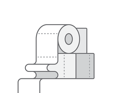 Grocery 046/100 dailyicon design grocery icon illustration minimal shadow toilet paper vector