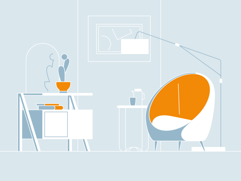 living space 03 couch dailyui icon illustration livingroom livingspace minimal table tea table vector