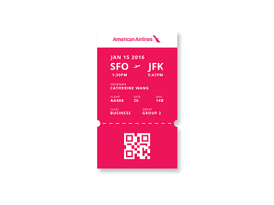 Day024 Boarding Pass boarding pass mobile qr code shadow