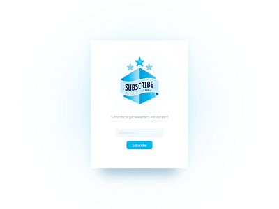 Day026 Subscribe button card gradient graphic popup shadow subscribe type in