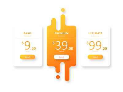 Day030 Pricing button card liquid optimizing orange pricing rounded corner yellow