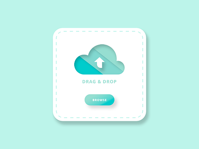 Day031 File Upload button card cloud dailyui file upload popup shadow