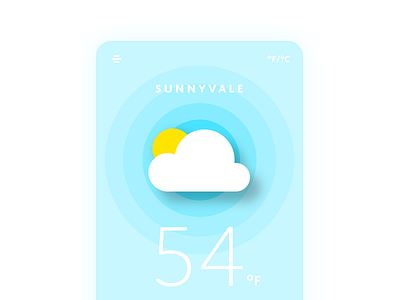 Day037 Weather cloudy dailyui data day037 flat mobile shadow visualization weather