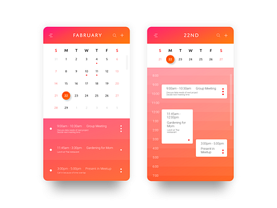 Day038 Calendar by Catherine Wang on Dribbble