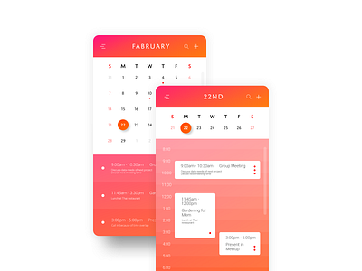 Day038 Calendar by Catherine Wang on Dribbble