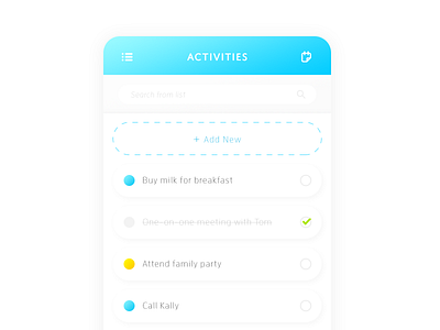 Day042 Todo List activities blue calendar categories check dailyui list mobile search success todo