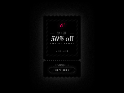 Day061 Redeem Coupon 061 coupon dailyui desktop graphic mobile reversed type tablet typography ui