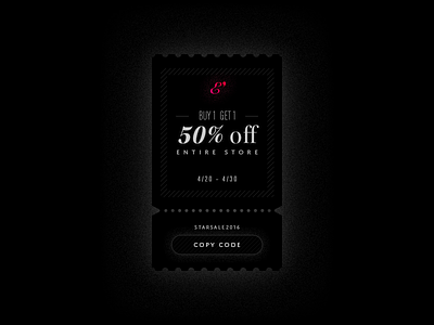 Day061 Redeem Coupon 061 coupon dailyui desktop graphic mobile reversed type tablet typography ui