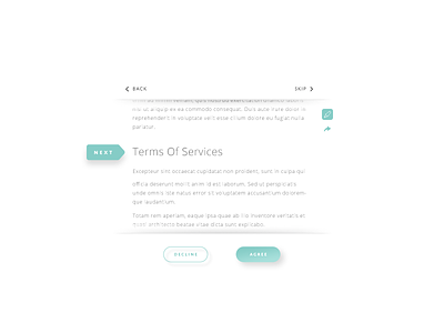 Day089 Terms of Service 089 box button chevron dailyui mark scroll share terms of service