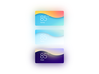 Color Trials clear contrast module rainy sunny ui weather widget