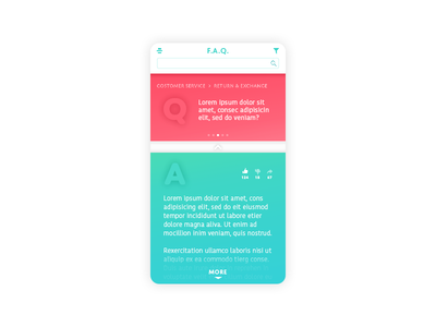 Day092 FAQ 092 dailyui faq filter gesture mobile more pagination search