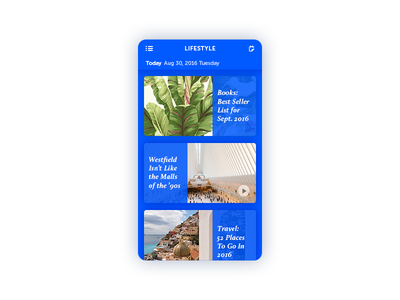 Day094 News 094 curated dailyui feed lifestyle list mobile news recommends ui