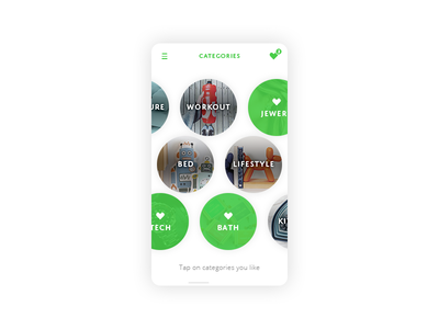 Day099 Categories 099 categories dailyui gesture mobile ui