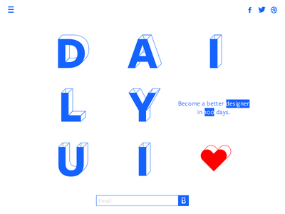 Day100 DailyUI Landing Page Redesign 100 dailyui landing page redesign social subscribe