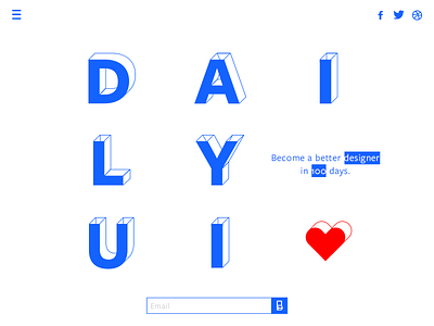 Day100 DailyUI Landing Page Redesign