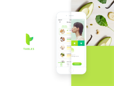 TABLES Story board mobile reservation restaurant tables ui ux