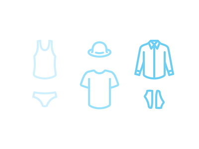 Muji style icons apparel design hat icons inner ware minimal muji shirts shoes