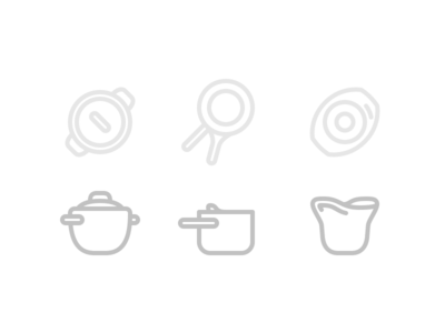 Muji style icons icons kettle kitchen minimal muji pan pot