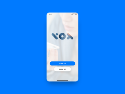 VOX - personal recording studio app ios iphonex mobile recording sign in sign up splash studio ui ux