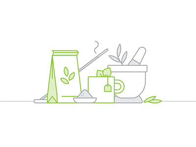 Herb 029/100 calm design herb herbal tea icon icon set iconography illustration minimal spirit therapy vector