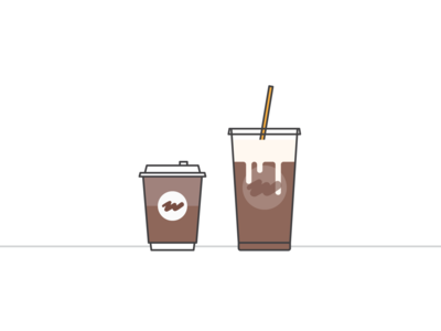 Coffee 032/100 branding design hot drink iced coffee icon illustration logo minimal vector