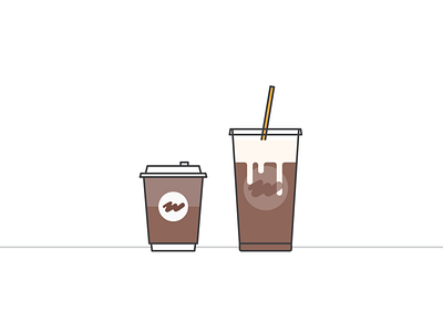 Coffee 032/100 branding design hot drink iced coffee icon illustration logo minimal vector