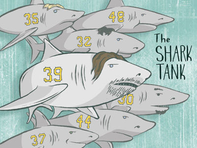 The Shark Tank baseball handdrawn mlb pittsburgh pirates sharks sports