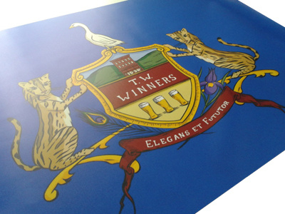 T. W. Winners Flag coat of arms flag illustration pennsylvania trivia vinyl