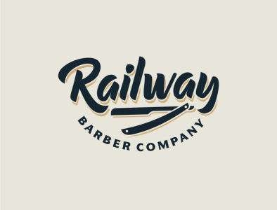 Railway Barber Company branding design graphic design icon illustration logo typography vector