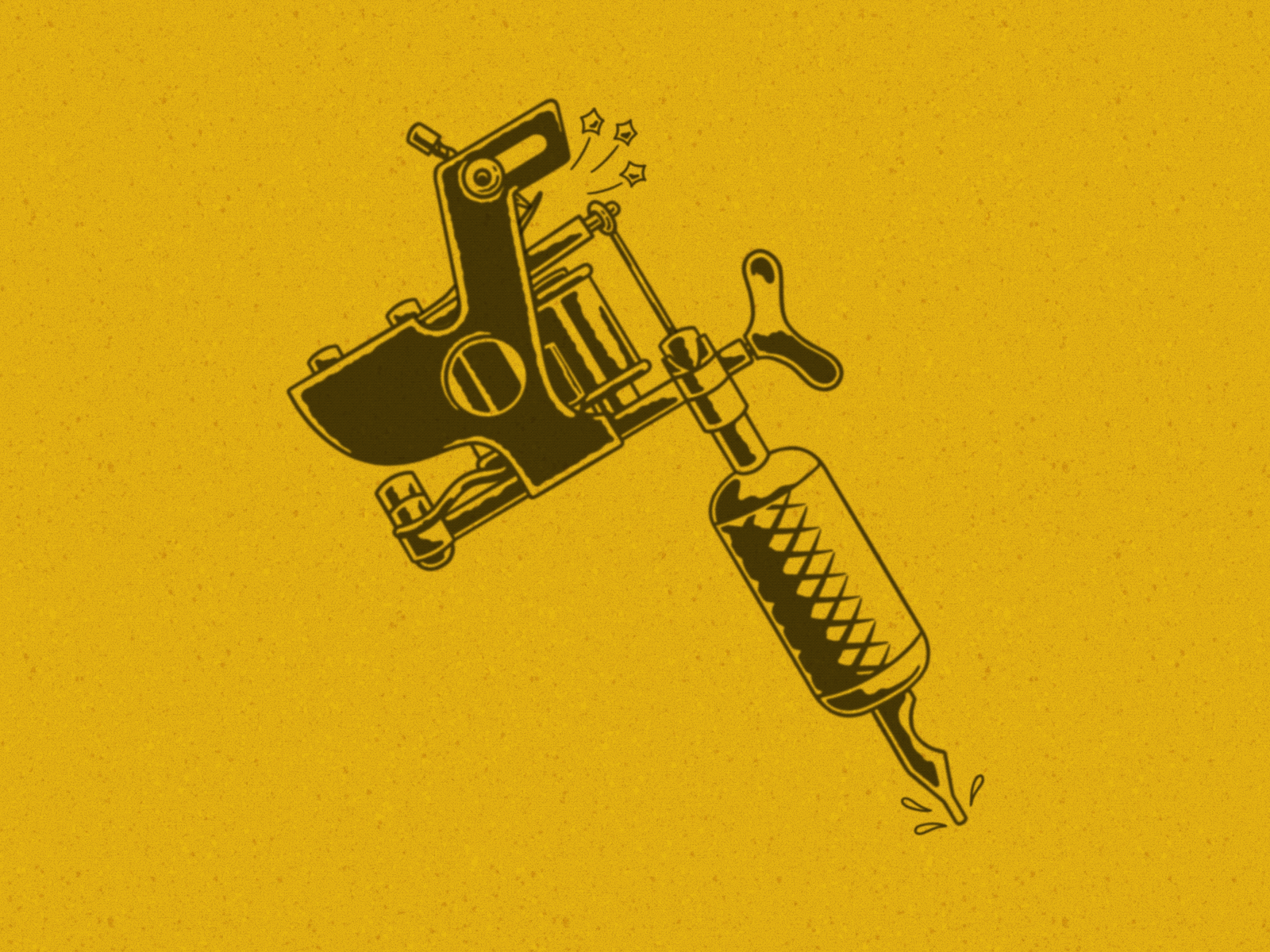 Tattoo machine animation art design drawing gif illustration machine tattoo vector