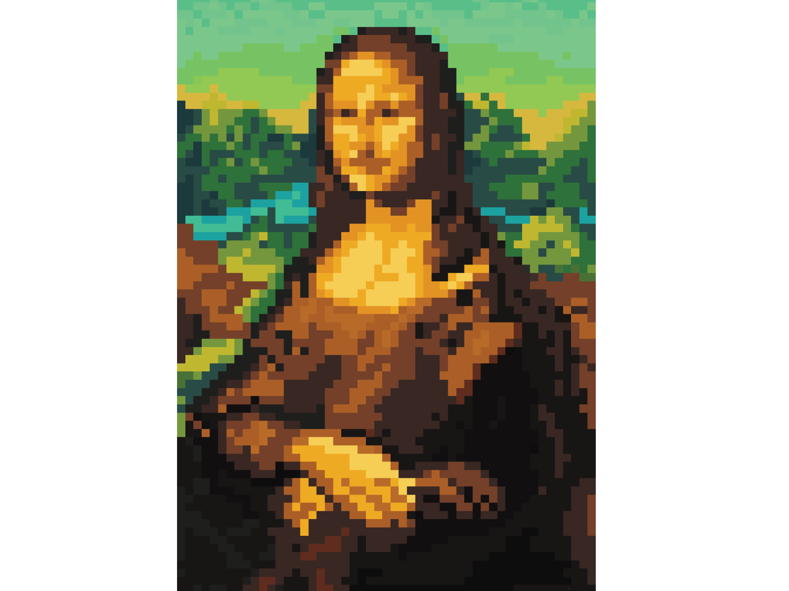 Mona Lisa Pixel Art by Sokmontrey on Dribbble