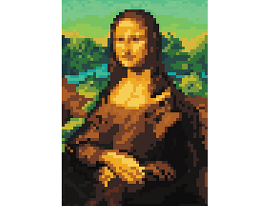 Mona Lisa Pixel Art By Sokmontrey On Dribbble