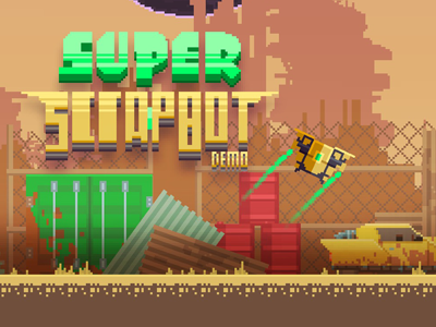 Super Scrapbot game art pixel art