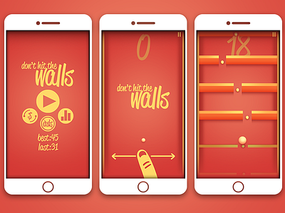 Don'T Hit The Walls game ios mobile ui
