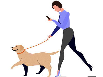 guide dog design dog illustration