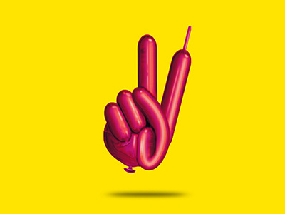 2up balloon hand logo peace