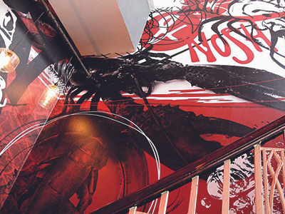 Nosh & Quaff birmingham illustration interior lobster restaurant street art wall