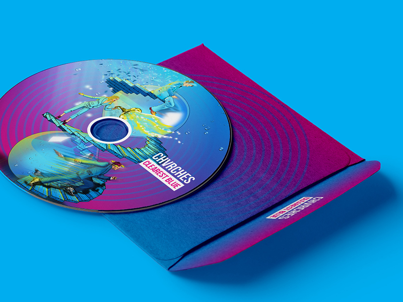 Chvrches _ Clearest Blue CD cover by Olive Quarter on Dribbble