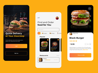 Food App food ui graphic design mobile ui restaurent