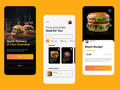 Food App by Shashank D on Dribbble