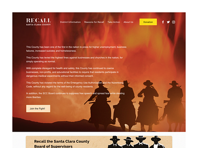 Recall Santa Clara County website design