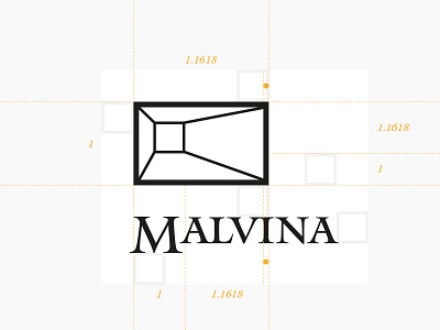 Malvina Logo 1.618 architecture golden interior design logo ratio