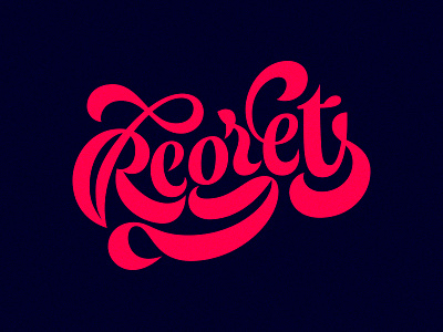 Regrets lettering ligature type
