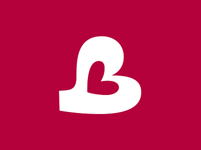B b fat heart letter lettering serif slab