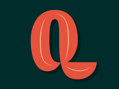 17. Q 36days 36days q 36daysoftype 36daysoftype05 contrast inline lettering vector