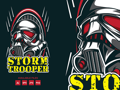 Storm Trooper character design graphic design handdrawing illustration mask printing starwars trooper tshirt vector