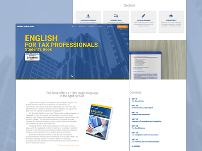 TaxProEnglish Landing Page book landing page material design web design web programming