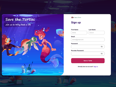 Daily UI #1 - Save the Turtles